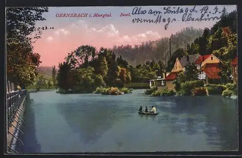 AK Gernsbach im Murgtal, Partie an der Murg