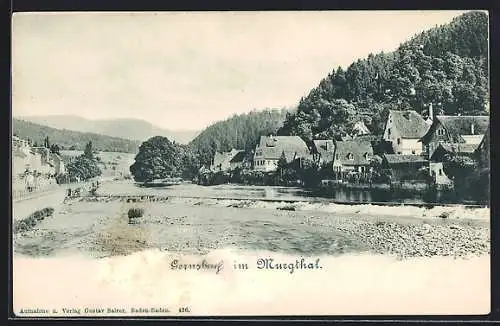 AK Gernsbach im Murgthal, Ortsansicht, Panorama