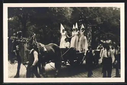 AK Wien, Verkleidete beim Gewerbefestzug 1929