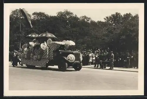 AK Wien, Festwagen beim Gewerbefestzug 1929