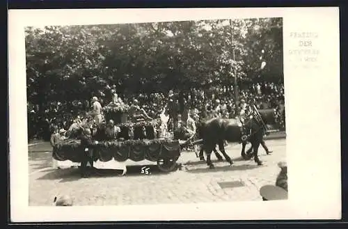 AK Wien, Festwagen beim Gewerbefestzug 1929