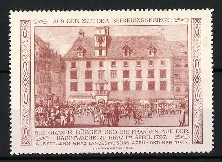 Reklamemarke Graz, Grazer Bürger und die Franken 1797, Hauptwache