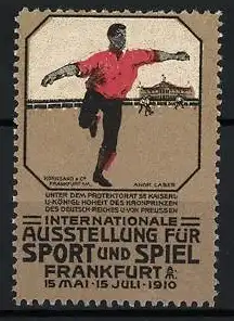 Reklamemarke Frankfurt, Internationale Ausstellung für Sport und Spiel 1910, Fussballspieler