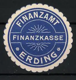 Reklamemarke Erding, Finanzkasse, Finanzamt-Siegel