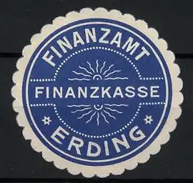 Reklamemarke Erding, Finanzamt Finanzkasse, Sonnenmotiv