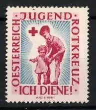 Reklamemarke Österreich, Jugend Rotkreuz, Kind mit rotem Kreuz