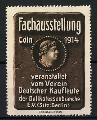 Reklamemarke Cöln, Fachausstellung 1914, Münzprofil