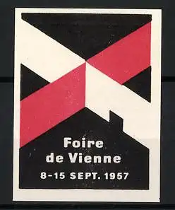 Reklamemarke Vienne, Foire de Vienne 1957, abstrakte geometrische Formen