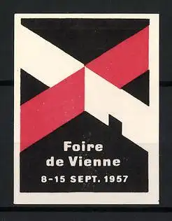 Reklamemarke Wien, Foire de Vienne, 1957, abstrakte Grafik