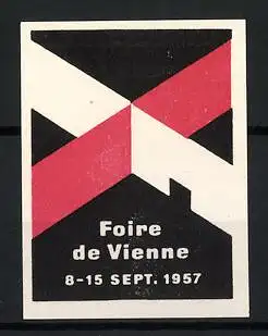 Reklamemarke Wien, Foire de Vienne 1957, abstrakte Form