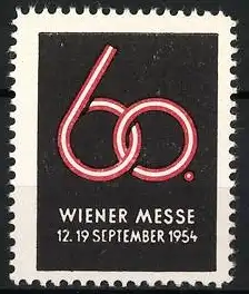 Reklamemarke Wien, Wiener Messe 1954, Zahl 60