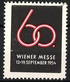 Reklamemarke Wien, Wiener Messe 1954, Zahl 60