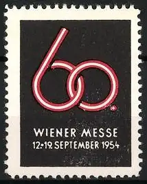 Reklamemarke Wien, Wiener Messe 1954, 60-Jahre-Symbol