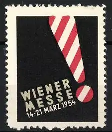 Reklamemarke Wien, Wiener Messe 1954, Ausrufezeichen