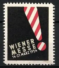 Reklamemarke Wien, Wiener Messe 1954, Ausrufezeichen