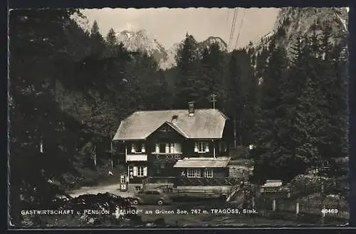 AK Tragöss /Stmk., Gasthaus und Pension Seehof am Grünen See