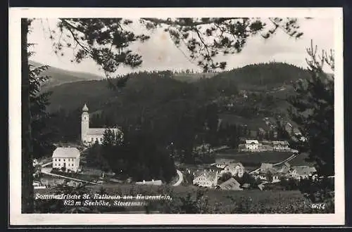 AK St. Kathrein am Hauenstein, Teilansicht mit Kirche