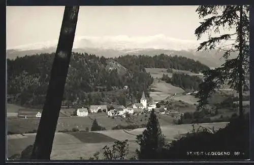 AK St. Veit /Neumarkt, Teilansicht mit Kirche