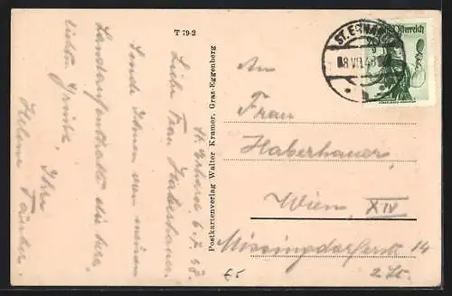 AK Mixnitz, St. Erhard, Teilansicht mit Kirche