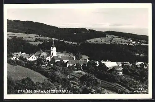 AK Strallegg, Ortschaft mit Blick auf die Kirche