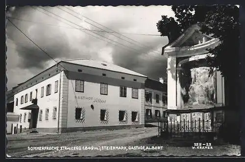 AK Strallegg /Steiermark, Gasthof Albert und Kapelle