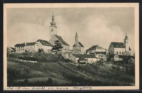 AK Straden /Ost-Stmk., Teilansicht mit Kirche