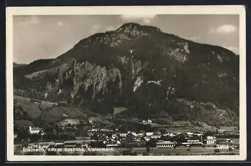 AK Stainach /Steiermark, Teilansicht mit Bergen