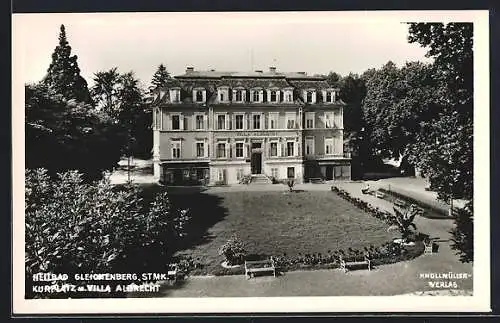 AK Bad Gleichenberg, Kurplatz mit Villa Albrecht