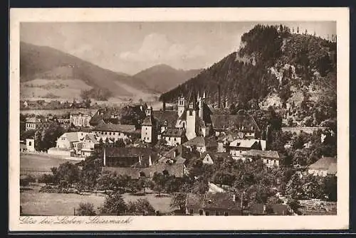 AK Göss bei Leoben, Ortsansicht aus der Vogelschau