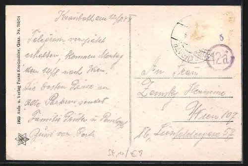 AK Göss bei Leoben, Ortsansicht aus der Vogelschau