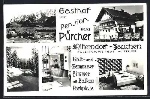 AK Mitterndorf-Zauchen /Salzkammergut, Gasthof und Pension Franz Pürcher