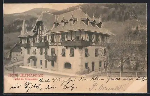 AK Spital am Semmering, Das Hotel Hirschenhof