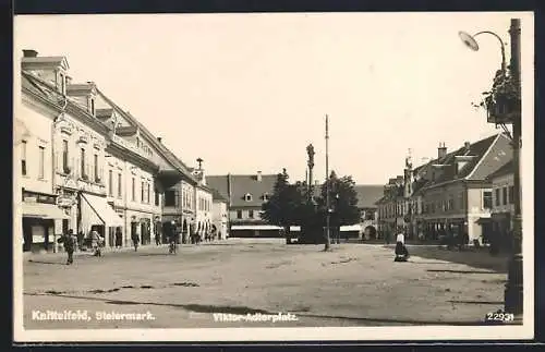 AK Knittelfeld, Viktor-Adlerplatz im Sonnenschein