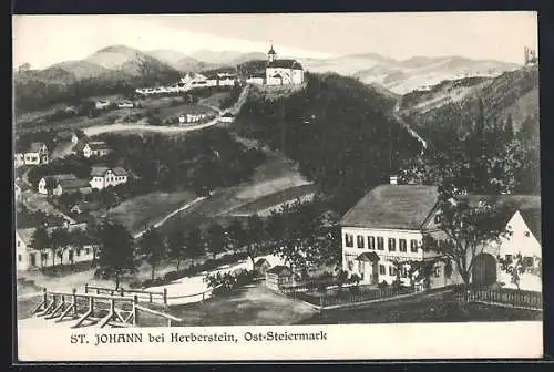 AK St. Johann bei Herberstein, Teilansicht mit Kirche