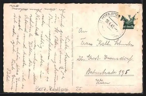 AK St. Peter a. Ottersbach, Gasthof Fleischhauerei V. Rathkolb