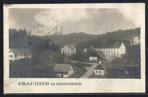 AK Frauheim bei Kranichsfeld, Teilansicht aus der Vogelschau