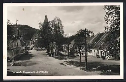 AK Semriach /Steiermark, Blick auf den Marktplatz