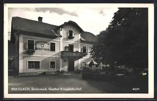 AK Krieglach, Krieglacherhof Gasthof Paller, Aussenansicht