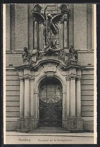 AK Hamburg-Neustadt, Turmportal der St. Michaeliskirche