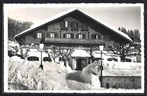 AK Villars, Hotel Deux Gares im Winter