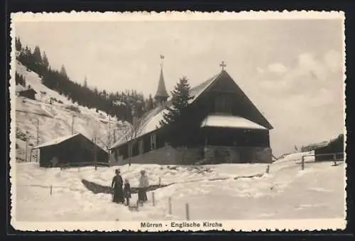 AK Mürren, Englische Kirche im Schnee