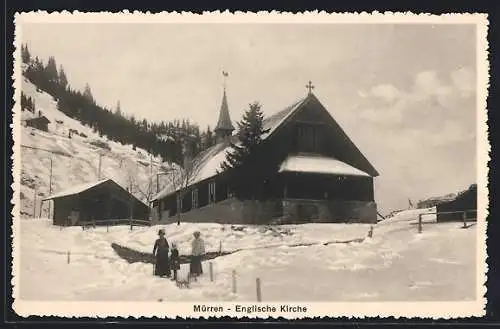 AK Mürren, Englische Kirche im Schnee