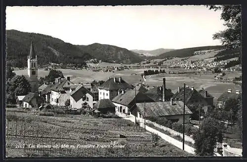 AK Les Brenets, Frontiere Franco-Suisse