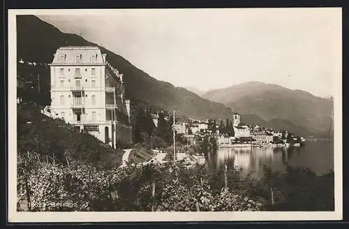 AK Brissago, Blick auf den Ort am Lago Maggiore