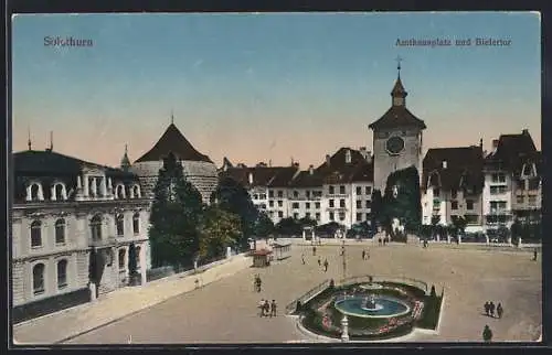 AK Solothurn, Amthausplatz und Bielertor