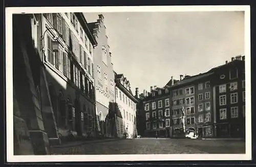 AK Biel, Strassenpartie am Rathaus