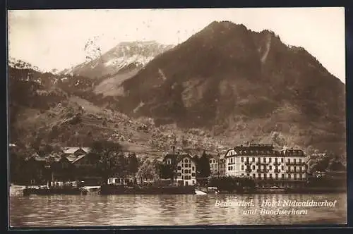 AK Beckenried, Hotel Nidwaldnerhof und Buochserhorn