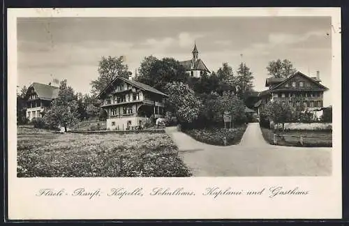 AK Flüeli-Ranft, Gasthaus, Kapelle, Schulhaus und Kaplanei