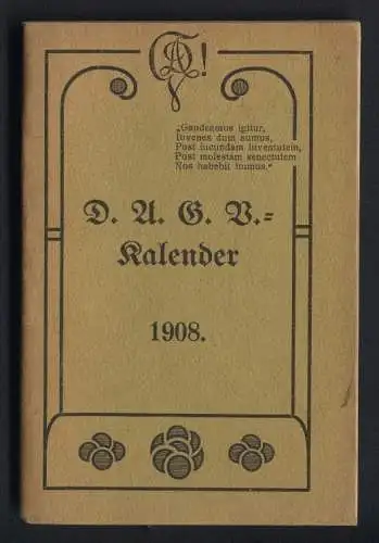 Kalender Deutscher akademischer Gesang-Verein für das Jahr 1908, Mitgliederverzeichnis