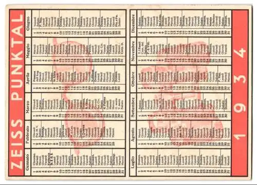 Kalender Nocera Inferiore 1934, Zeiss Punktal Fernglas